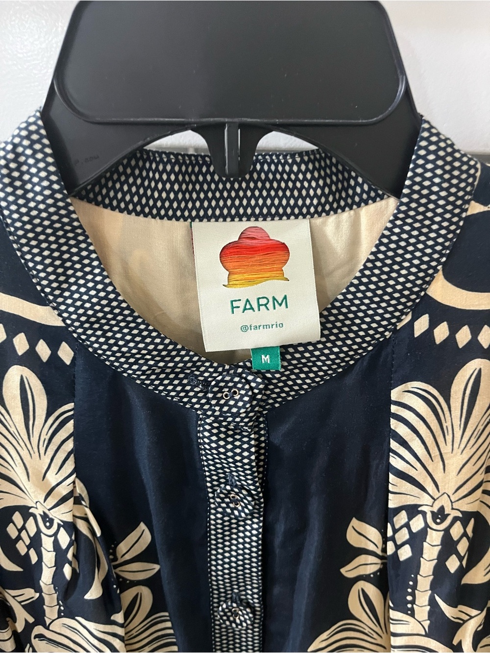 Farm Rio Navy Ainika Tropical Splendor Mini Dress - Picture 8 of 11